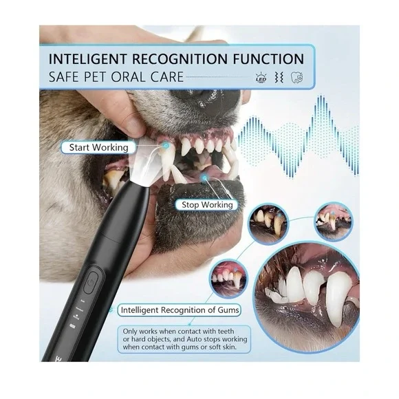 NEENCE Dog Electric Toothbrush Ultrasonic Teeth Cleaner with LED Light for Dogs - Picture 2 of 7